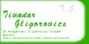 tivadar gligorovics business card